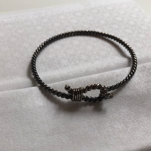 Silver rope knot bracelet